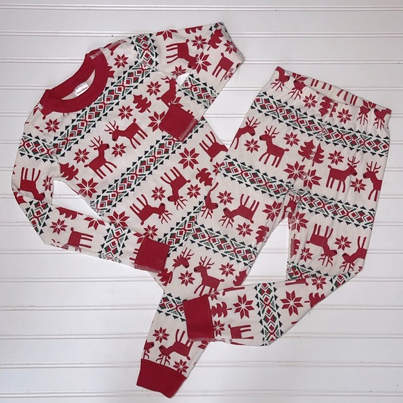 HANNA ANDERSSON VGUC 100% Organic Cotton Holiday Pajama Set - Picture 1 of 1